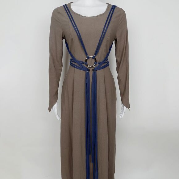 2918 Long Rope Ring Knotted Belt For Women Norse Witch Waist Chain Troll Cross - Picture 4 of 8